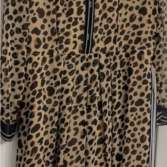 MARELLA Dresses & Skirts - Marella Leopard Silk Dress Sz 14